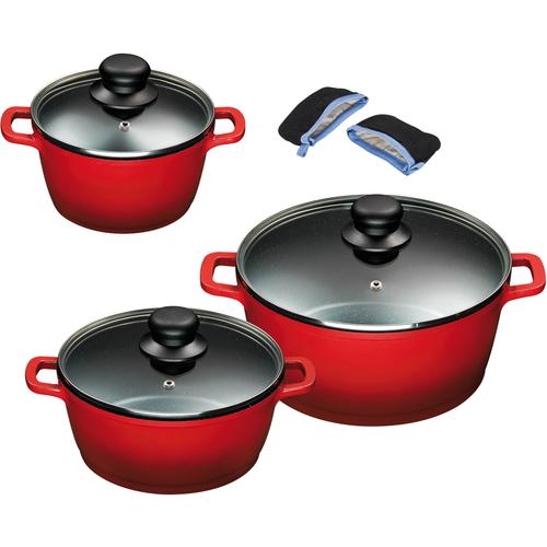 Topf-Set KING Töpfe Gr. +, rot Topfsets Topf Induktion
