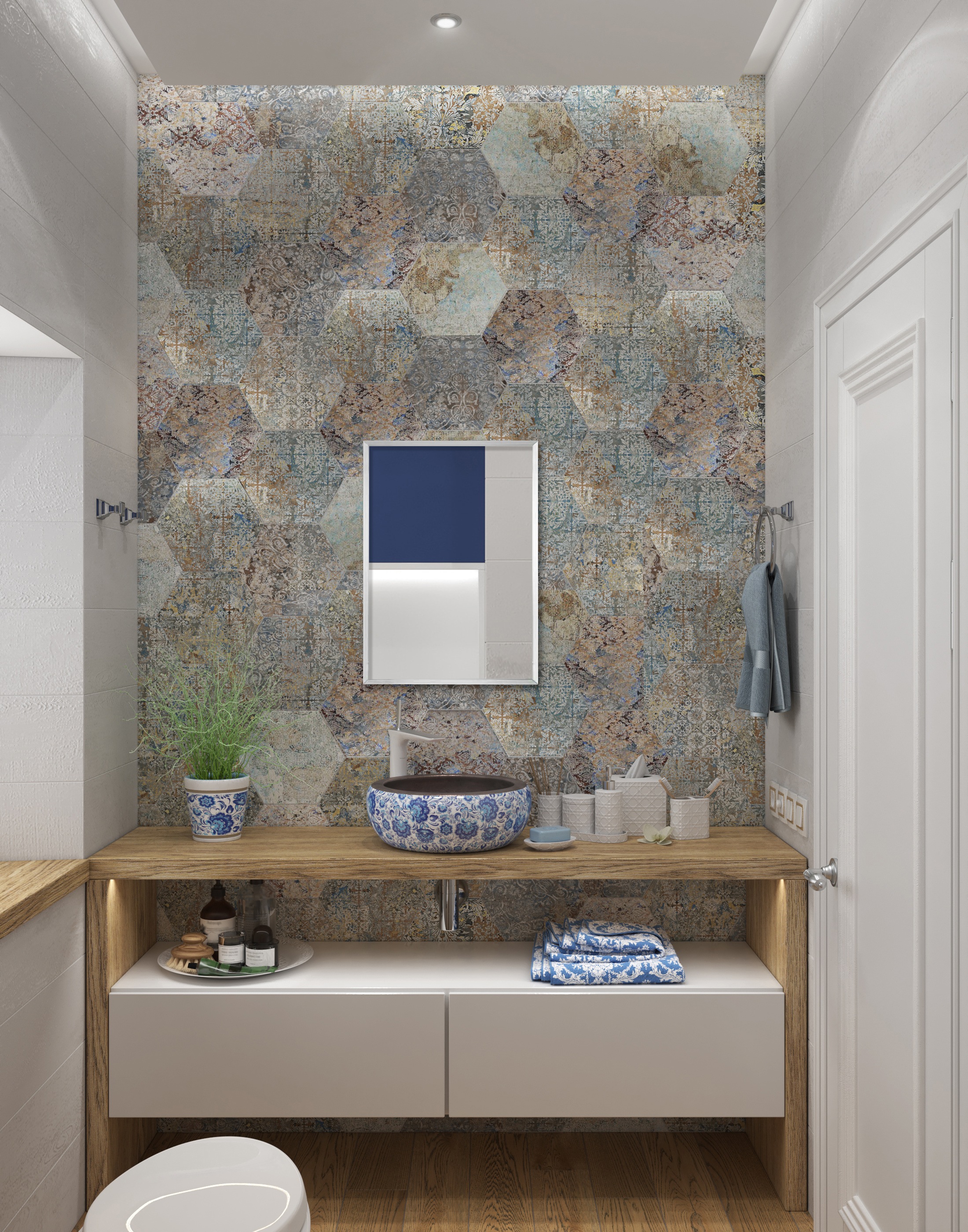 Dekospiegel MIRRORS AND MORE "Sofia", silber, B:40cm H:60cm T:0,4cm Ø:60cm, Spiegelglas, Spiegel, Wandspiegel