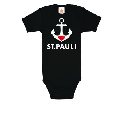 Body LOGOSHIRT Gr. 62, EURO-Größen, schwarz Baby Bodies mit St. Pauli-Logo