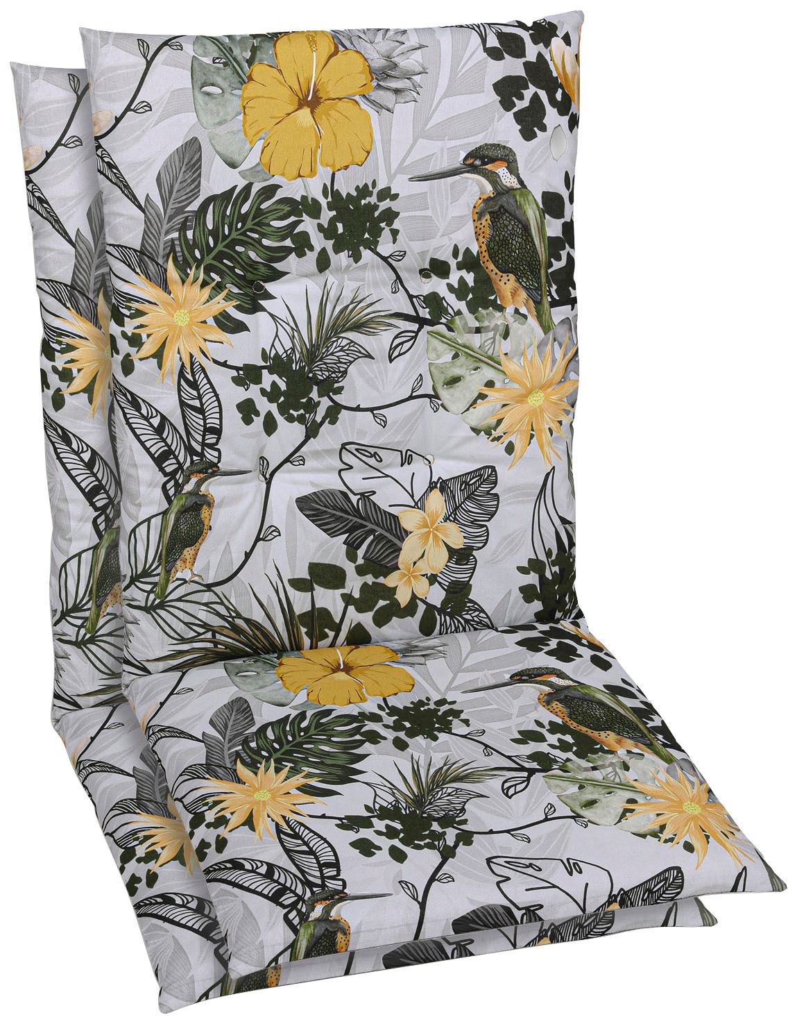 Sesselauflage GO-DE "Sesselauflage mittel", grün, B:48cm H:108cm T:48cm, Baumwolle, Polyester, Polsterauflagen