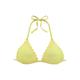 Triangel-Bikini-Top LASCANA "Scallop" Gr. 34, Cup A/B, gelb Damen Bikini-Oberteile Ocean Blue mit gelaserter Wellenkannte