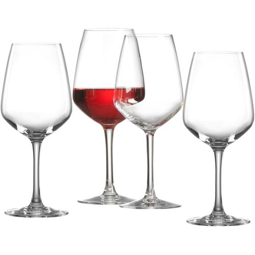 „Rotweinglas RITZENHOFF & BREKER „“Mambo““ Trinkgefäße Gr. Ø 7,5 cm x 22 cm, 500 ml, 4 tlg., farblos (transparent) Weingläser und Dekanter 4-teilig, 500 ml“