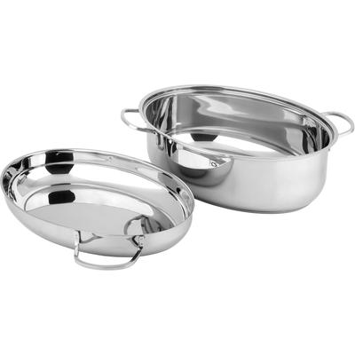 Bräter CS KOCH-SYSTEME "Trier", silber (edelstahlfarben), B:25cm H:19cm L:38cm, Töpfe, Induktion