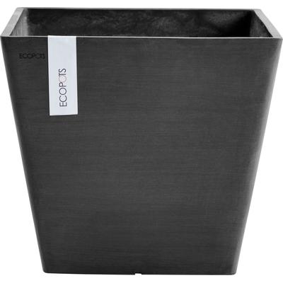 Blumentopf ECOPOTS "ROTTERDAM Dark Grey" Pflanzgefäße Gr. B/H/T: 50cm x 44cm x 50cm, grau (dunkelgrau) BxTxH: 50x50x44 cm