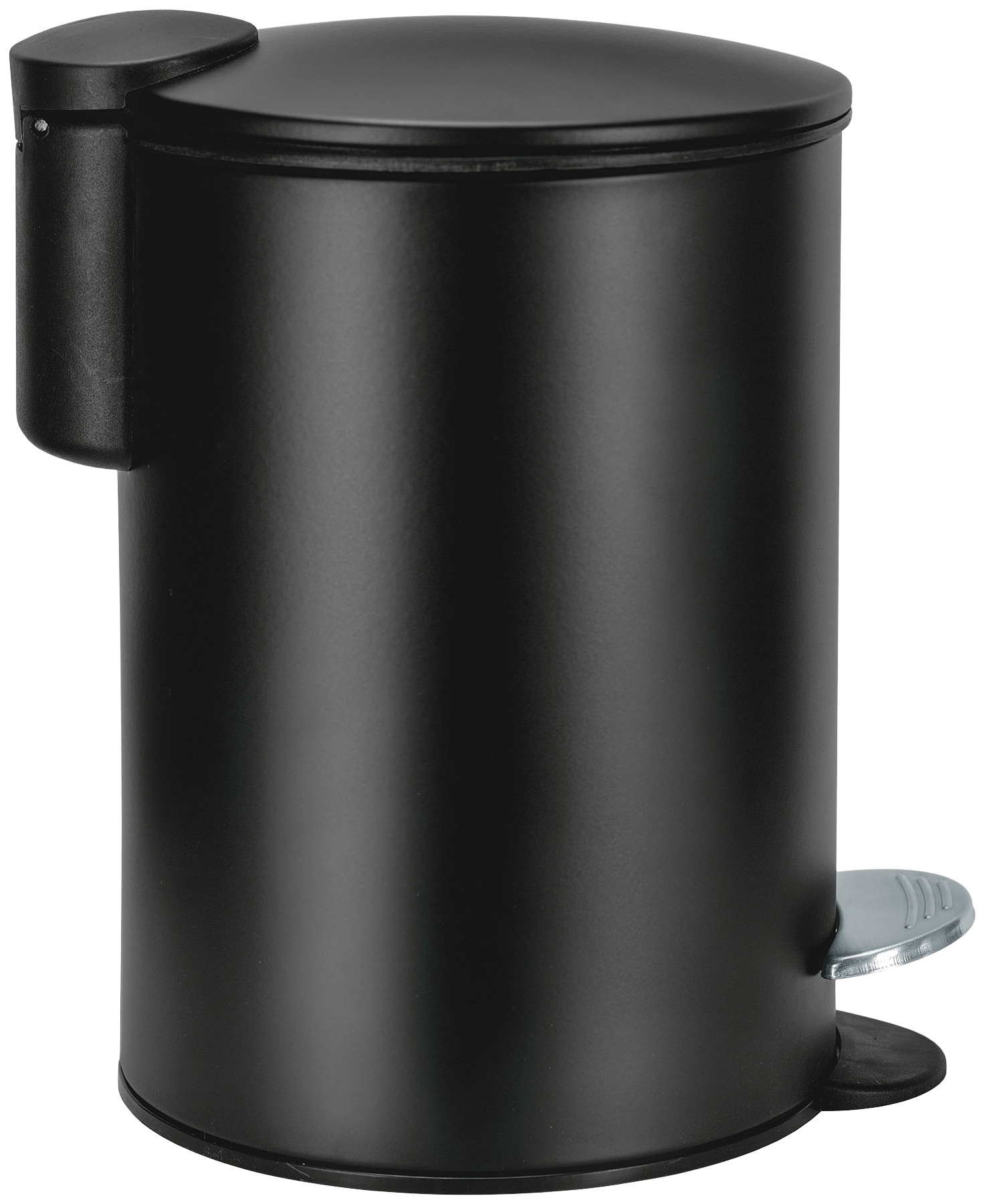 Kosmetikeimer KLEINE WOLKE "Silence", schwarz, B:17cm H:23,6cm T:17cm, Edelstahl, Mülleimer, Kosmetikeimer, 3 Liter