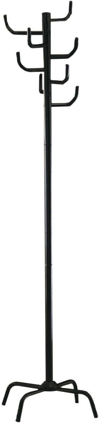 Garderobenständer HAKU, schwarz, B:37cm H:180cm T:37cm Ø:37cm, Metall, Garderobenständer