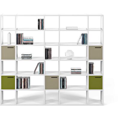 Regal TEMAHOME "Pombal", weiß, B:255cm H:224cm T:34cm, Wabenplatte, Regale, Bücherregal Raumteiler-Regal, in Farbvarianten erhältlich Image