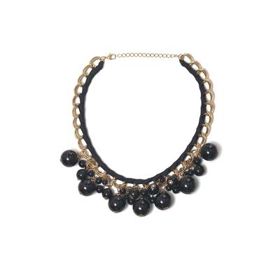 Kette mit Anhänger "Trixi", Damen, Gr. one size, PTFE-Kunststoff, schwarz, COLLEZIONE ALESSANDRO, Basic, Halsketten, mit unterschiedlichen Perlen Image