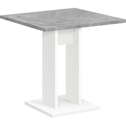 Esstisch FMD Tische Gr. B/H/T: 70 cm x 77,5 cm x 70 cm, weiß (weiß, beton, optik) Esstische quadratisch