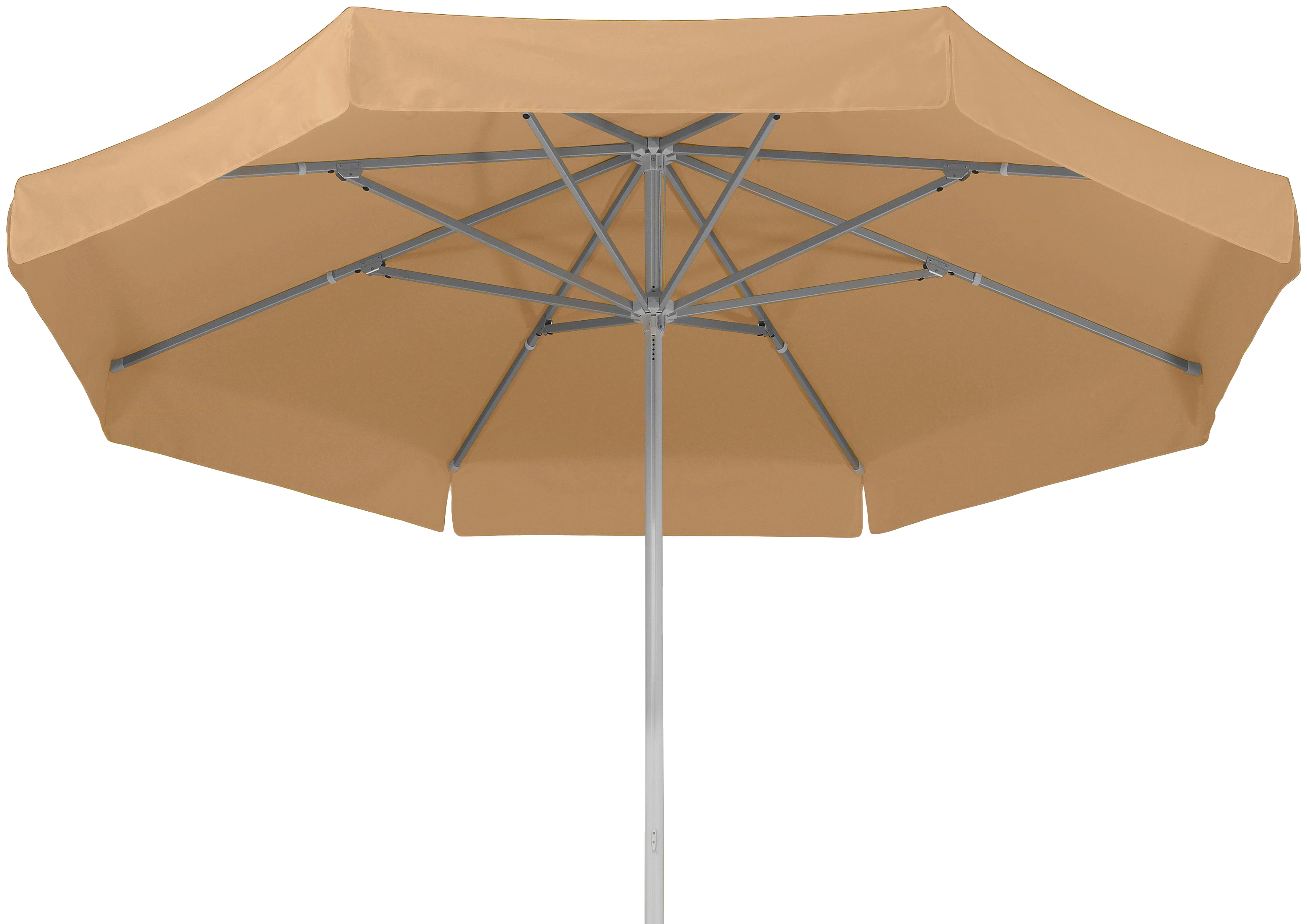 Marktschirm SCHNEIDER SCHIRME "Jumbo", beige (sandfarben), Obermaterial: 100% Polyester, Standschirme, ØxH: 400x295 cm, Aluminium/Polyester