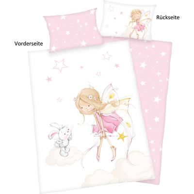 Babybettwäsche BABY BEST "Little Fairy" Bettwäsche Gr. B/L: 100 cm x 135 cm (1 St.), B/L: 60 cm x 40 cm (1 St.), Flanell, rosa Bettwäsche 100x135 cm