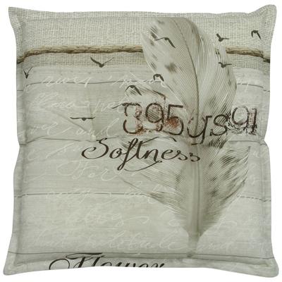 Hockerauflage GO-DE, grau (grau, braun), B:50cm H:7cm T:50cm, Obermaterial: 100% Baumwolle, Polsterauflagen Image
