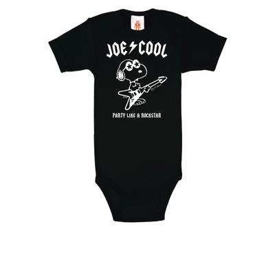 Body LOGOSHIRT Gr. 74, EURO-Größen, schwarz Baby Bodies im rockigen Snoopy-Design