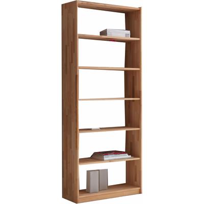 Kinderregal TICAA, braun (buche massiv), B:80cm H:214cm T:31cm, Massivholz, Regale, Standregal in 4 Höhen von 111 - 214 cm Image