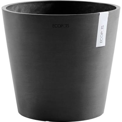 Blumentopf ECOPOTS "AMSTERDAM Dark Grey" Pflanzgefäße Gr. B/H/T: 30cm x 26cm x 30cm, grau (dunkelgrau) BxTxH: 30x30x26 cm, mit Wasserreservoir