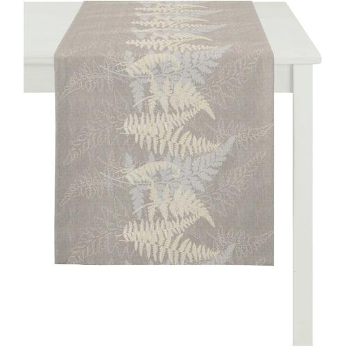 „Tischläufer APELT „“2901 Loft Style““ Tischdecken Gr. B/L: 48 cm x 140 cm, 1 St., grau (grau, beige) Tischläufer“