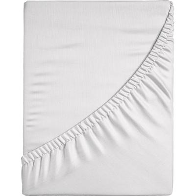 Spannbettlaken CASATEX "Jersey-Elasthan", silber (silberfarben), B:140-160cm L:200-220cm, Jersey, Obermaterial: 96% Baumwolle, 4% Elasthan, Laken, mit Elasthan Image
