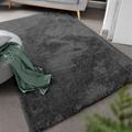 Hochflor-Teppich LUXOR LIVING "Gela" Teppiche Gr. B/L: 160 cm x 230 cm, 45 mm, 1 St., grau (anthrazit) Esszimmerteppiche