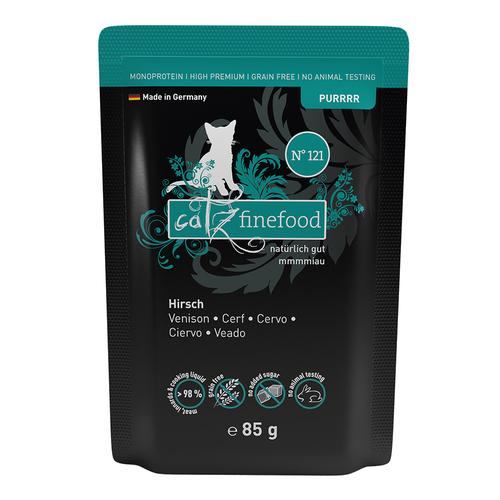 8x85g catz finefood Purrrr Pouch No. 121 Hirsch Katzenfutter nass