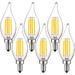 Luxrite 5 Watt (60 Watt Equivalent), CA11 LED, Dimmable Light Bulb, E12/Candelabra Base, Glass | 4.1 H x 1.3 W in | Wayfair LR21597-6PK