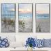 Picture Perfect International Beach Driftwood - 3 Piece Floater Frame Photograph on Canvas in Blue/Gray/Orange | 33.5 H x 52.5 W x 2 D in | Wayfair