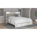 Union Rustic Hipscher Queen Storage Bed w/ Headboard Wood & /Upholstered/Polyester in Brown/White | 53 H x 63.5 W x 85.5 D in | Wayfair