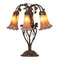 Meyda Lighting 18" H Pond Lily 6 Light Table Lamp Metal in Orange | 19 H x 18 W x 18 D in | Wayfair 255810