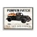 Williston Forge Pumpkin Patch Farm Sign Fall Harvest Picking by Cindy Jacobs - Advertisements Print in Black/Orange | 24 H x 30 W x 1.5 D in | Wayfair