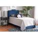 Red Barrel Studio® Gray Velvet Fabric Panel Bed (Queen) Upholstered/Polyester in White/Blue | 47 H x 41.3 W x 78.9 D in | Wayfair