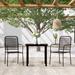 Ebern Designs Patio Dining Set Outdoor Dining Set Garden Table & Chair Set Glass/Metal in Black | 31.5 W x 31.5 D in | Wayfair