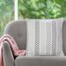 Langley Street® Leonid Square_Ox Bay Hand Woven Chevron Cotton Pillow Cover Cotton in Gray | 18 H x 18 W x 3 D in | Wayfair