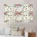 Red Barrel Studio® Vintage Rustic Pink Flowers - Patterned Framed Canvas Wall Art Set Of 3 Canvas, Wood in White | 28 H x 36 W x 1 D in | Wayfair