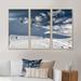 Loon Peak® Ski Tracks On A Slope - 3 Piece Floater Frame Photograph on Canvas Canvas, Wood in White | 20 H x 36 W x 1 D in | Wayfair