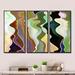 Orren Ellis Abstract Colorful Female Curves - Glam Framed Canvas Wall Art Set Of 3 Metal | 32 H x 48 W x 1 D in | Wayfair