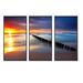 Rosecliff Heights Baltic Sea Poland Beach - 3 Piece Floater Frame Photograph on Canvas Canvas, Wood in White | 28 H x 36 W x 1 D in | Wayfair