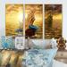 Trinx Sea Mermaid w/ Ghost Ship - 3 Piece Graphic Art on Canvas Canvas, Wood in White | 20 H x 36 W x 1 D in | Wayfair