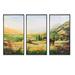 Loon Peak® Morning Sun In The Mountains w/ Horse - 3 Piece Painting on Canvas Canvas, Wood in White | 20 H x 36 W x 1 D in | Wayfair