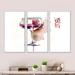 Red Barrel Studio® Red Wine - 3 Piece Floater Frame Painting on Canvas Canvas, Wood in White | 28 H x 36 W x 1 D in | Wayfair