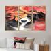 Red Barrel Studio® 3 Piece Drawing Print on Canvas Metal in Black/Red | 32 H x 48 W x 1 D in | Wayfair 18983F4A430B40229D070D673153F700