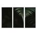 Bayou Breeze Dark Green Ferns In The Forest II - Traditional Framed Canvas Wall Art Set Of 3 Canvas, Wood in White | 20 H x 36 W x 1 D in | Wayfair