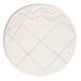 Gray/White 72 x 72 x 0.59 in Indoor Area Rug - Joss & Main Henrie Geometric Handwoven Area Rug in Ivory/Gray Cotton/Wool | Wayfair