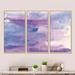 Wrought Studio™ Watercolor Purple Haze II - Modern & Contemporary Framed Canvas Wall Art Set Of 3 Canvas, in White | 28 H x 36 W x 1 D in | Wayfair