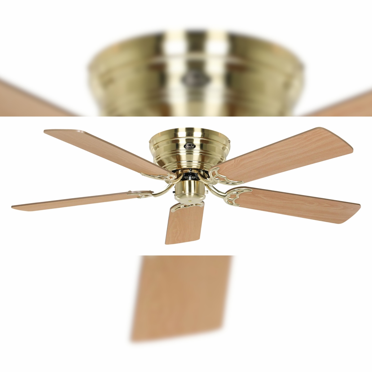 Casafan Deckenventilator Classic Flat III Messing gebürstet 132 132 Image