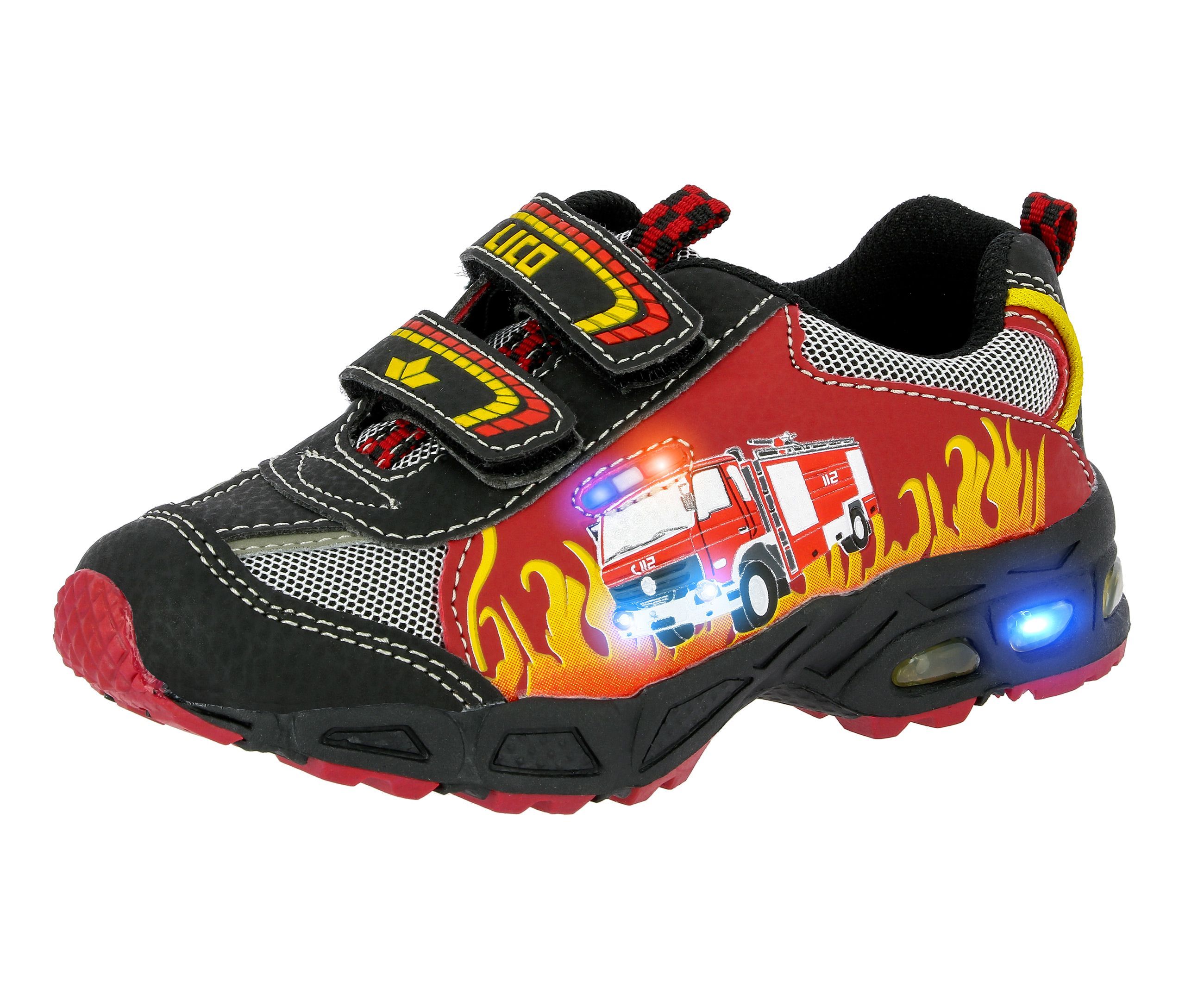 Sneaker LICO "Kinderschuh Hot V Blinky", Kinder, Gr. 31, rot, Synthetik, Schuhe Sneaker