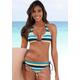 Triangel-Bikini VENICE BEACH Gr. 36, Cup C/D, bunt (marine, gelb, gestreift) Damen Bikini-Sets Ocean Blue