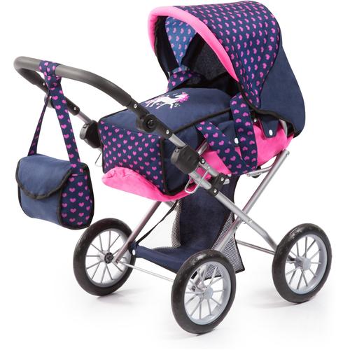 „Kombi-Puppenwagen BAYER „“City Star Einhorn““ Puppenwagen bunt (blau, pink) Kinder Puppenwagen -trage“