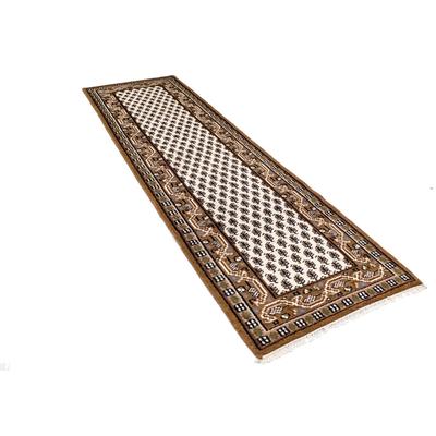 Wollteppich MORGENLAND "Mir Mino", beige, B:80cm H:8mm L:270cm, Schurwolle, Teppiche, orientalisches Design, Wohnzimmer Image
