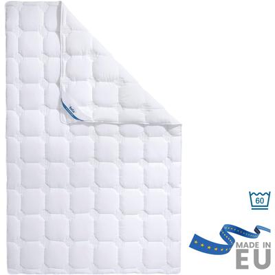 Microfaserbettdecke BECO "Medibett Cotton Soft, Bettdecken für Sommer und Winter, Decke", weiß, B:155cm L:220cm, Bezug: 80% Polyester, 20% Baumwolle. Füllung: 100% Polyester, Bettdecken, Bettdecke 135x200 cm, allergiker geeignet (Hausstauballerker) Image