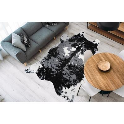 Teppich MY HOME "Dilara" Gr. 41, schwarz (schwarz, weiß), B:160cm H:19mm L:230cm, Kunstfaser, Teppiche, Wohnzimmer Image