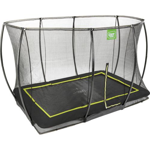„Gartentrampolin EXIT „“Silhouette Ground““ Trampoline Gr. B: 244 cm, schwarz Kinder Trampoline BxT: 244×366 cm, mit Sicherheitsnetz“